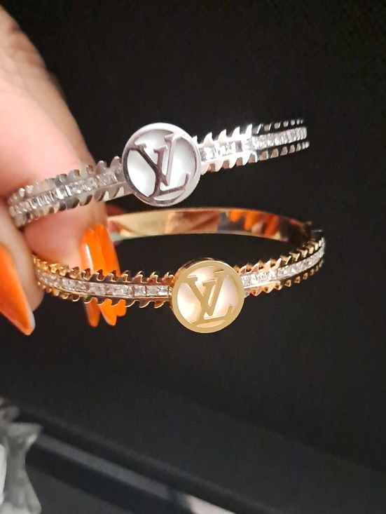 Fashion Jewelry Jewelry - Fashion Jewlary Tone Gold and Silver Crystal Bangle Duo